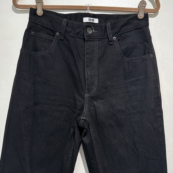 Uniqlo Black Straight Jeans Size 26x32 - Picture 3 of 5